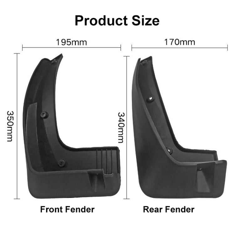 For KIA KX5 Sportage 2016-2020 4pcs/Set Car Auto Soft Plastic Splash Flaps Fender Guard - Mudguards by PMC TechLife | Online Shopping South Africa | PMC TechLife | Buy Now Pay Later Mobicred