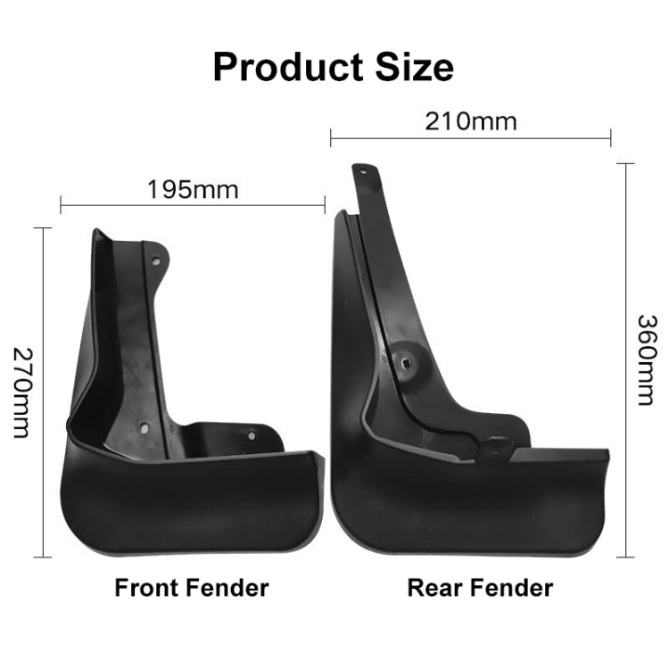 For Honda Vezel HRV Sport 2019-2021 4pcs/Set Car Auto Soft Plastic Splash Flaps Fender Guard - Mudguards by PMC TechLife | Online Shopping South Africa | PMC TechLife | Buy Now Pay Later Mobicred