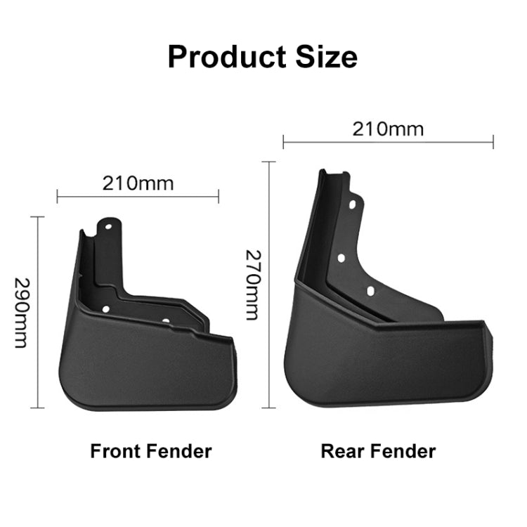 For Polestar 2 4pcs/Set Car Auto Soft Plastic Splash Flaps Fender Guard - free shipping - PMC Jewellery - Order now!