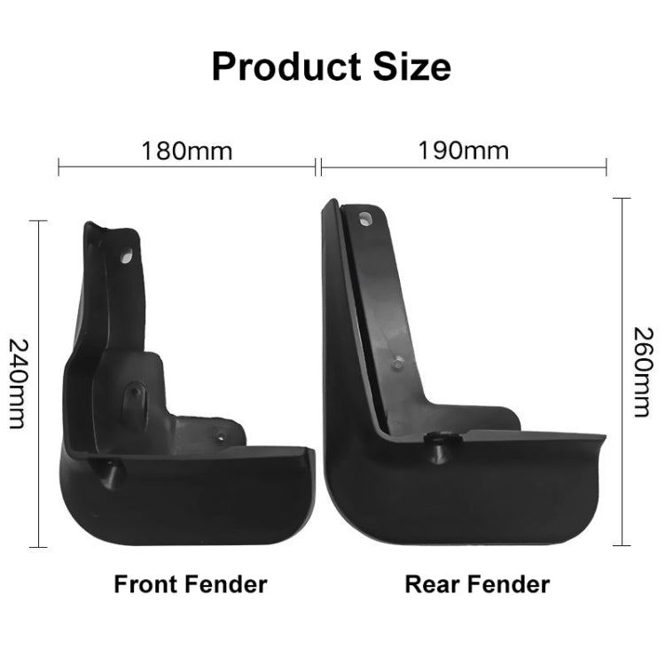 For Toyota Camry Sport 2018-2021 4pcs/Set Car Auto Soft Plastic Splash Flaps Fender Guard - Mudguards by PMC TechLife | Online Shopping South Africa | PMC TechLife | Buy Now Pay Later Mobicred