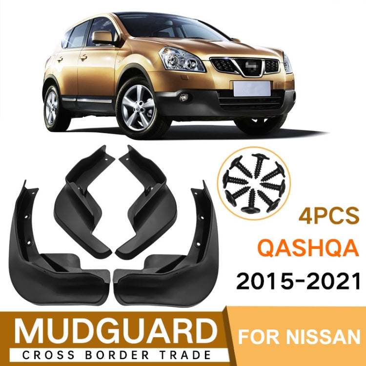 For Nissan Qashqai 2015-2021 4pcs/Set Car Auto Soft Plastic Splash Flaps Fender Guard - Mudguards by PMC TechLife | Online Shopping South Africa | PMC TechLife | Buy Now Pay Later Mobicred
