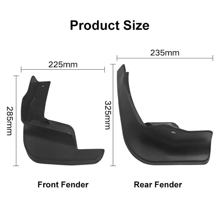 For Nissan Qashqai 2015-2021 4pcs/Set Car Auto Soft Plastic Splash Flaps Fender Guard - Mudguards by PMC TechLife | Online Shopping South Africa | PMC TechLife | Buy Now Pay Later Mobicred