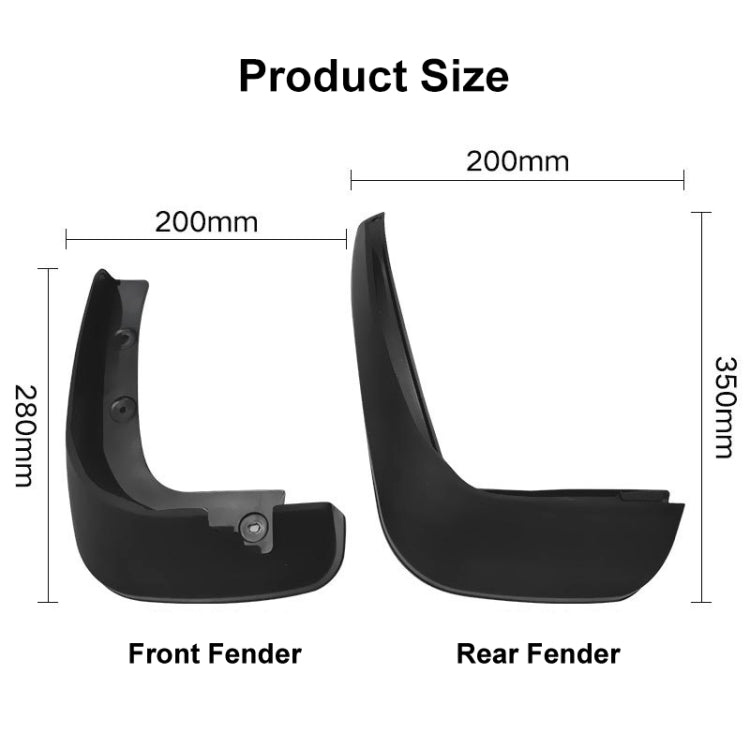 For Honda Fit Jazz 2011-2013 4pcs/Set Car Auto Soft Plastic Splash Flaps Fender Guard - Mudguards by PMC TechLife | Online Shopping South Africa | PMC TechLife | Buy Now Pay Later Mobicred