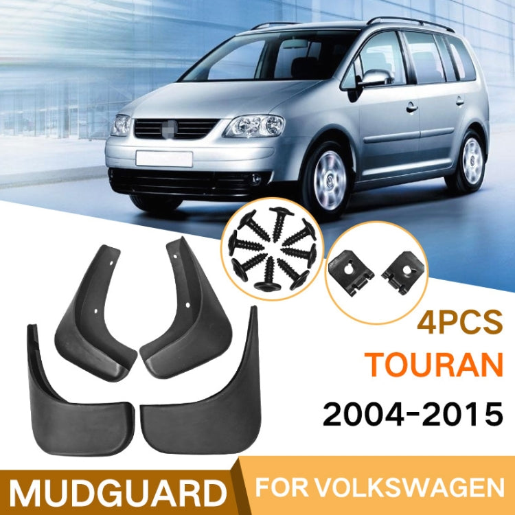For Volkswagen Touran 2004-2015 4pcs/Set Car Auto Soft Plastic Splash Flaps Fender Guard - Mudguards by PMC TechLife | Online Shopping South Africa | PMC TechLife