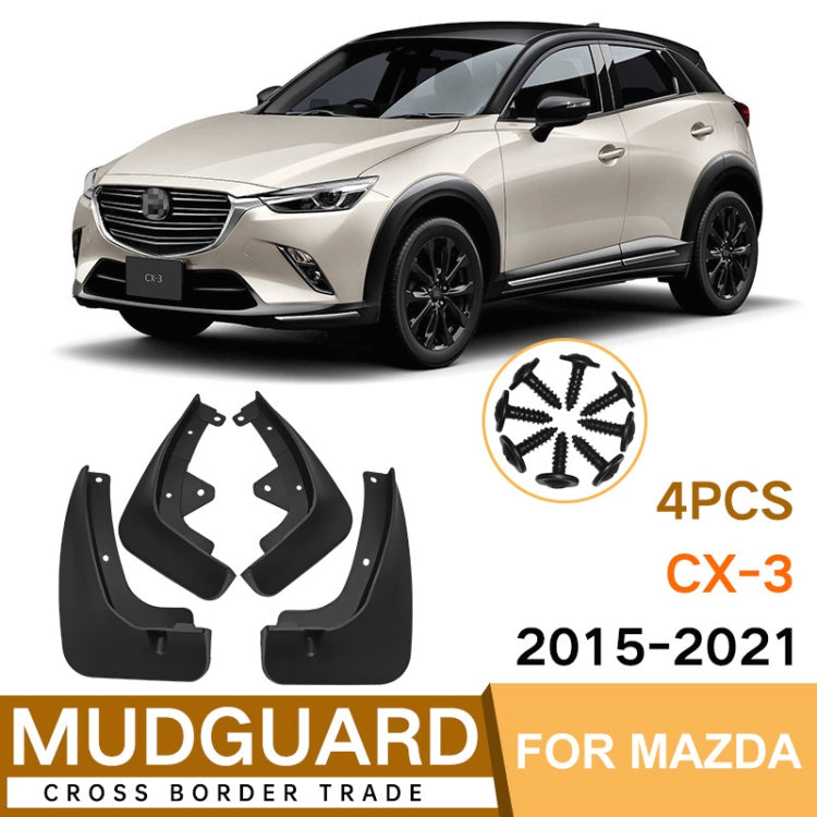 For Mazda CX-3 2015-2021 4pcs/Set Car Auto Soft Plastic Splash Flaps Fender Guard - Mudguards by PMC TechLife | Online Shopping South Africa | PMC TechLife | Buy Now Pay Later Mobicred