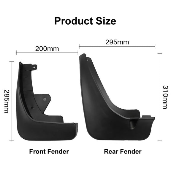 For Mazda CX-3 2015-2021 4pcs/Set Car Auto Soft Plastic Splash Flaps Fender Guard