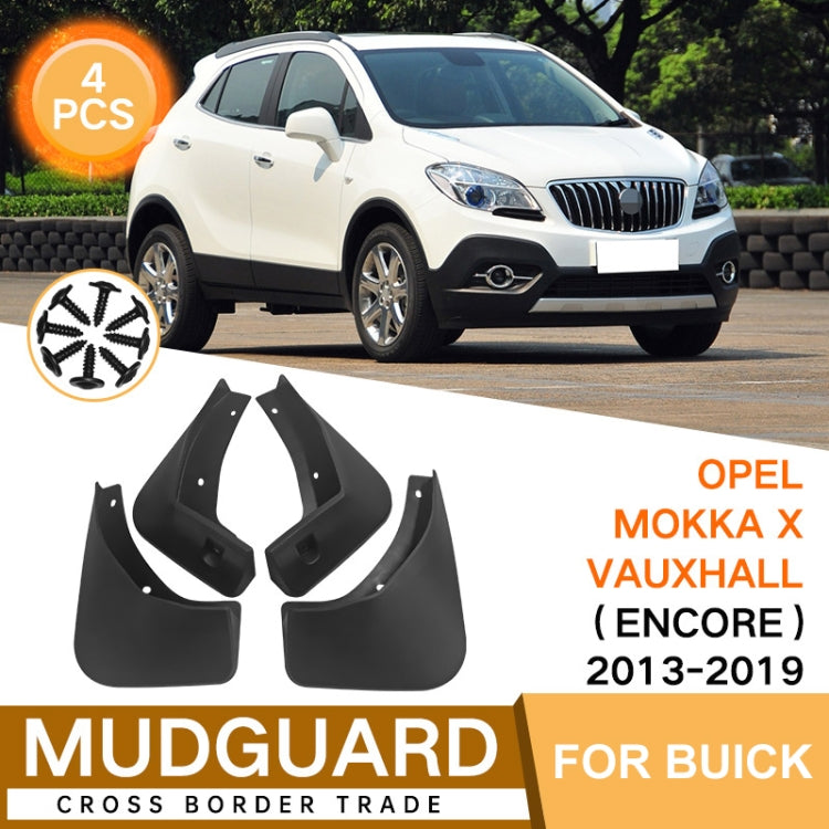 For Buick Encore 2013-2019 4pcs/Set Car Auto Soft Plastic Splash Flaps Fender Guard - Mudguards by PMC TechLife | Online Shopping South Africa | PMC TechLife | Buy Now Pay Later Mobicred