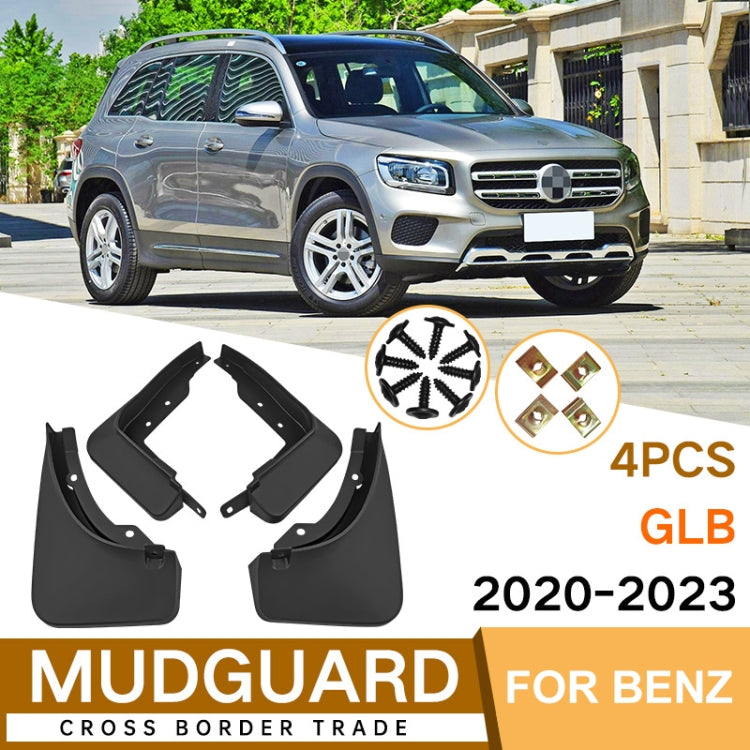 For Mercedes-Benz GLB 2020-2023 4pcs/Set Car Auto Soft Plastic Splash Flaps Fender Guard - Mudguards by PMC TechLife | Online Shopping South Africa | PMC TechLife | Buy Now Pay Later Mobicred