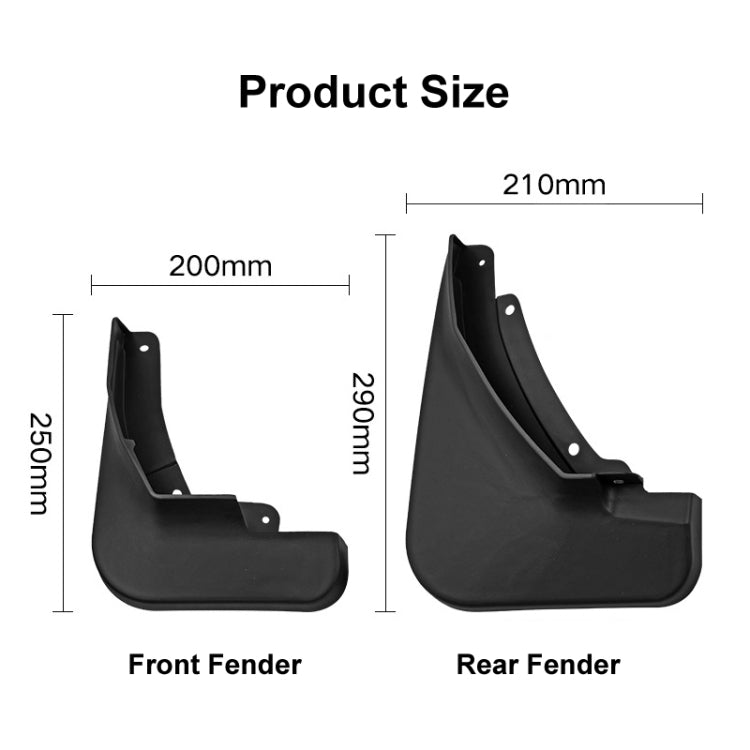 For Volkswagen T-ROC 2018-2022 4pcs/Set Car Auto Soft Plastic Splash Flaps Fender Guard - Mudguards by PMC TechLife | Online Shopping South Africa | PMC TechLife | Buy Now Pay Later Mobicred