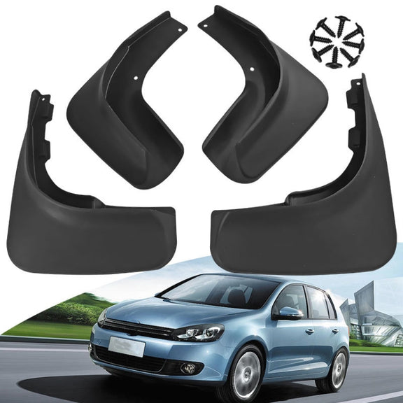 For Volkswagen Golf 6 2009-2013 4pcs/Set Car Auto Soft Plastic Splash Flaps Fender Guard