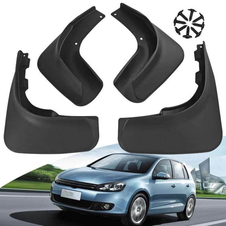 For Volkswagen Golf 6 2009-2013 4pcs/Set Car Auto Soft Plastic Splash Flaps Fender Guard