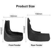For Volkswagen Golf 6 2009-2013 4pcs/Set Car Auto Soft Plastic Splash Flaps Fender Guard