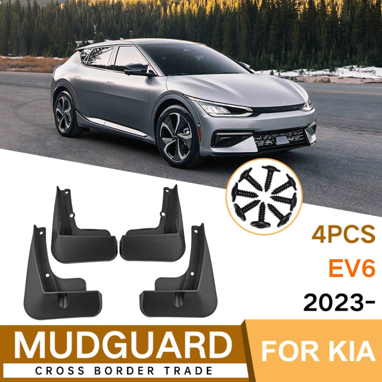 For KIA EV6 2023 4pcs/Set Car Auto Soft Plastic Splash Flaps Fender Guard