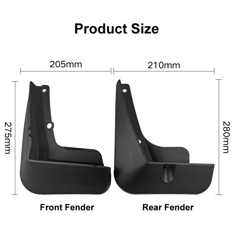 For KIA EV6 2023 4pcs/Set Car Auto Soft Plastic Splash Flaps Fender Guard