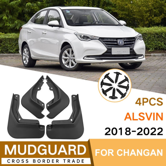 For Changan Alsvin 2018-2022 4pcs/Set Car Auto Soft Plastic Splash Flaps Fender Guard