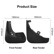 For Skoda Fabia MK2 5J 2007-2011 4pcs/Set Car Auto Soft Plastic Splash Flaps Fender Guard