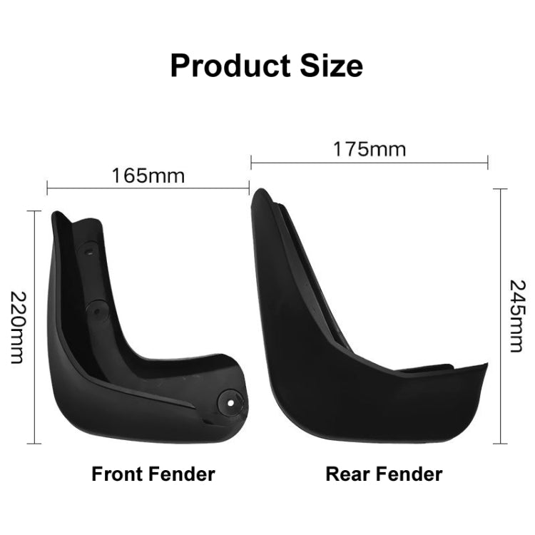 For Honda Fit / Jazz 2008-2010 4pcs/Set Car Auto Soft Plastic Splash Flaps Fender Guard - Mudguards by PMC TechLife | Online Shopping South Africa | PMC TechLife | Buy Now Pay Later Mobicred