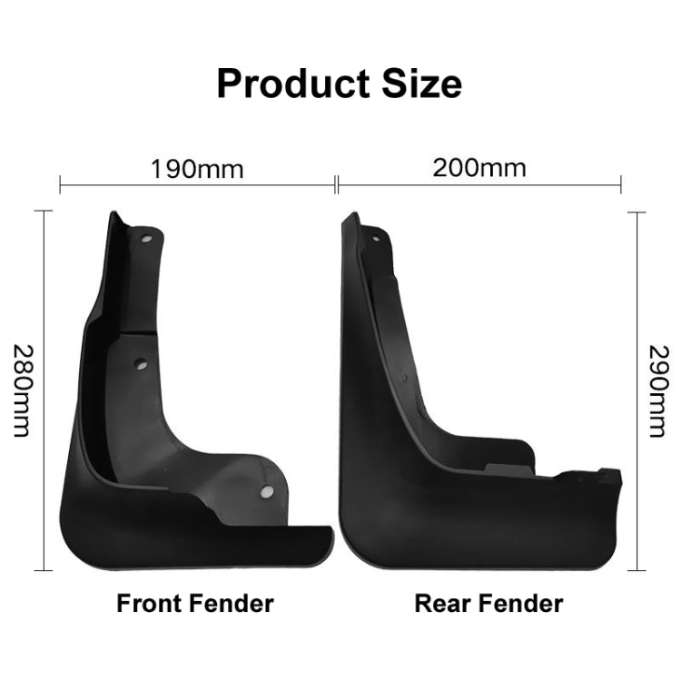 For Honda Fit Jazz Sport Pro 2021 4pcs/Set Car Auto Soft Plastic Splash Flaps Fender Guard - Mudguards by PMC TechLife | Online Shopping South Africa | PMC TechLife | Buy Now Pay Later Mobicred