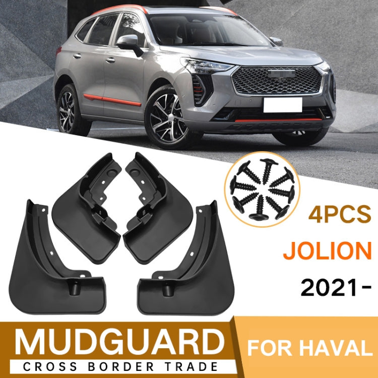 For Haval Jolion 2021 4pcs/Set Car Auto Soft Plastic Splash Flaps Fender Guard