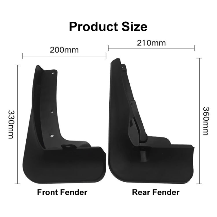 For Toyota Highlander 2021-2022 4pcs/Set Car Auto Soft Plastic Splash Flaps Fender Guard - free shipping - PMC TechLife - Order now!