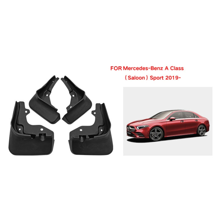 For Mercedes-Benz A-class Sedan Sport 2019-2022 4pcs/Set Car Auto Soft Plastic Splash Flaps Fender Guard - Mudguards by PMC TechLife | Online Shopping South Africa | PMC TechLife | Buy Now Pay Later Mobicred
