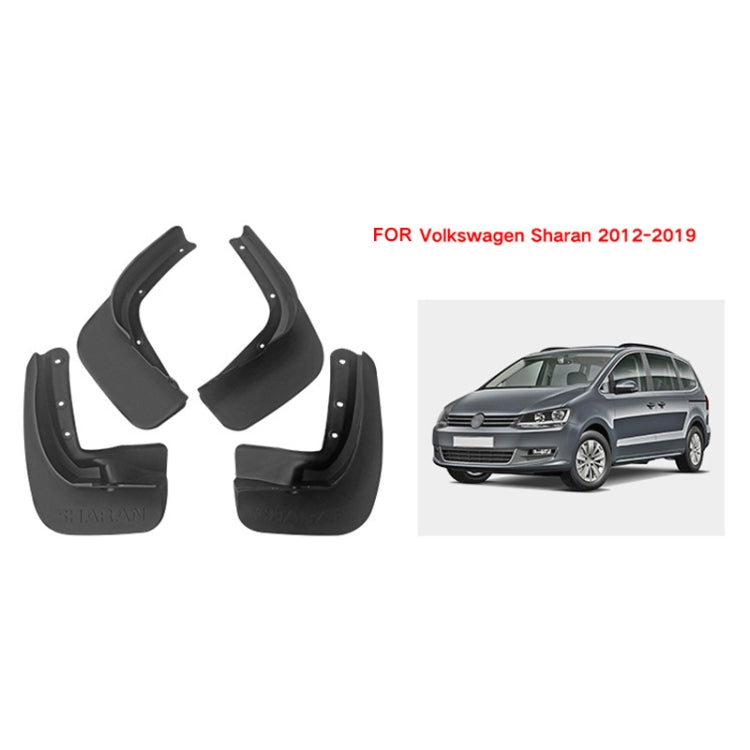 For Volkswagen Sharan 2012-2019 4pcs/Set Car Auto Soft Plastic Splash Flaps Fender Guard - Mudguards by PMC TechLife | Online Shopping South Africa | PMC TechLife | Buy Now Pay Later Mobicred
