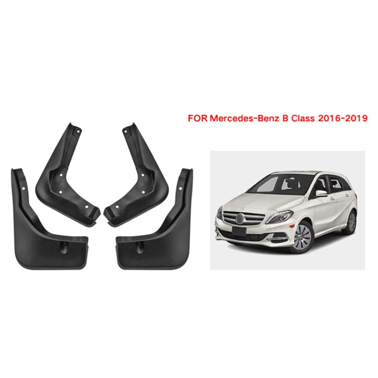For Mercedes-Benz B-class 2016-2019 4pcs/Set Car Auto Soft Plastic Splash Flaps Fender Guard - Mudguards by PMC TechLife | Online Shopping South Africa | PMC TechLife | Buy Now Pay Later Mobicred