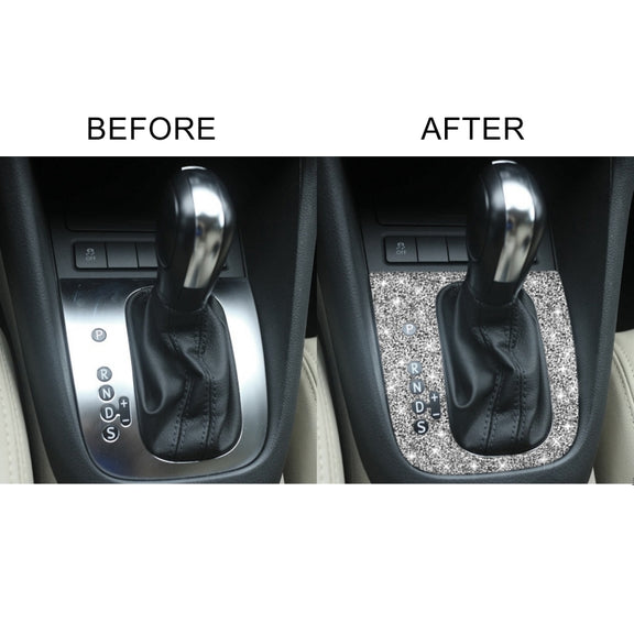 Car Gear Adjustment A Diamond Decoration Cover Sticker for Volkswagen Golf 6 2008-2012, Left-hand Drive