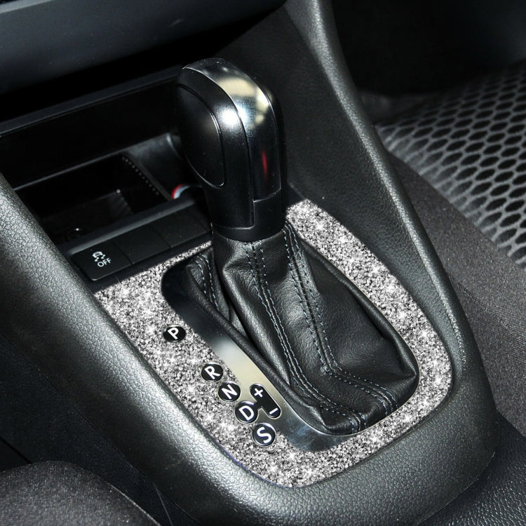 Car Gear Adjustment B Diamond Decoration Cover Sticker for Volkswagen Golf 6 2008-2012, Left-hand Drive
