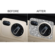 Car Headlight Diamond Decoration Cover Sticker for Volkswagen Golf 6 2008-2012, Right-hand Drive