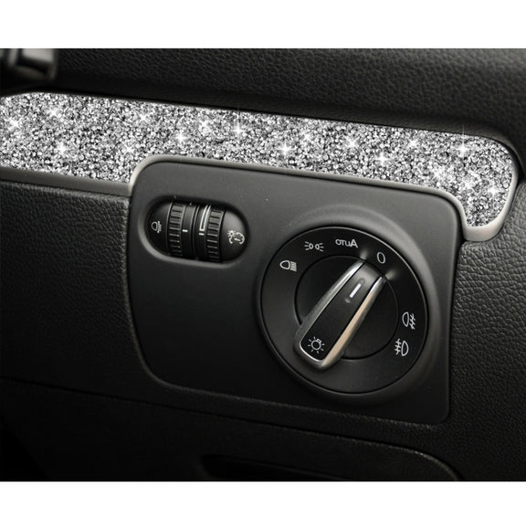 Car Central Control Diamond Decoration Cover Sticker for Volkswagen Golf 6 2008-2012, Right-hand Drive