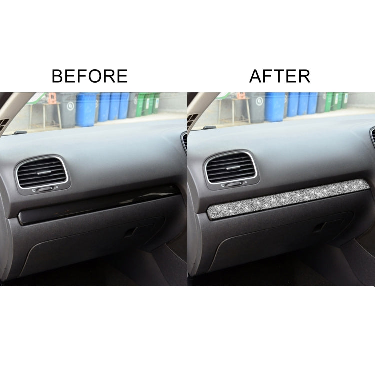 Car Central Control Diamond Decoration Cover Sticker for Volkswagen Golf 6 2008-2012, Right-hand Drive