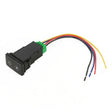 TS-202 For Toyota Blue-green Light Car Small Dual Control Switch with Lock - Car Switches by PMC TechLife | Online Shopping South Africa | PMC TechLife | Buy Now Pay Later Mobicred