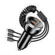 BW13 67.5W 3 in 1 Charging Cable & Dual USB Port Car Charger - Car Charger by PMC TechLife | Online Shopping South Africa | PMC TechLife | Buy Now Pay Later Mobicred