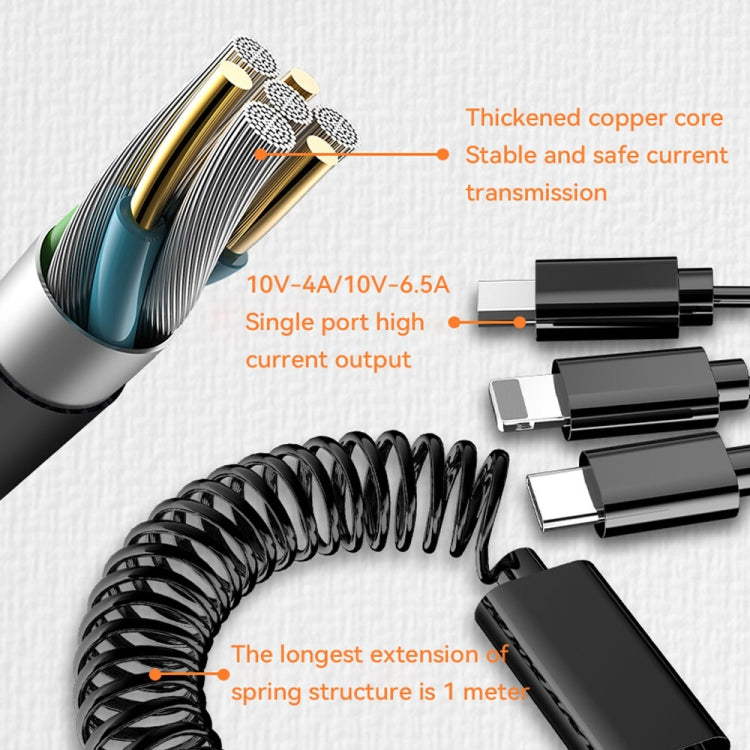 BW13 67.5W 3 in 1 Charging Cable & Dual USB Port Car Charger - Car Charger by PMC TechLife | Online Shopping South Africa | PMC TechLife | Buy Now Pay Later Mobicred