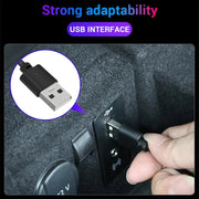 Car 4 in 1 USB RGB Foot LED Atmosphere Light (White Light)