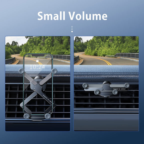 Car Knob Air Outlet Invisible Aluminum Alloy Gravity Holder
