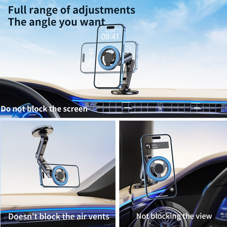 LK-CDD13 Car Multi-angle Adjustable MagSafe Magnetic Holder (Silver) - free shipping - PMC TechLife - Order now!