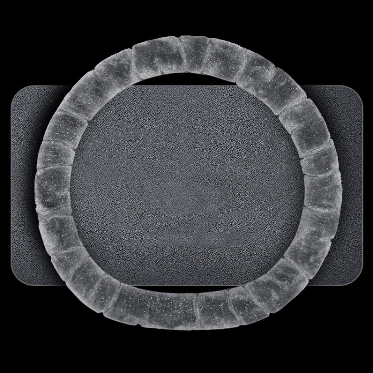 D Style Car Universal Self Heating Plush Warm Anti-skid Steering Wheel Cover, Diameter: 38cm (Grey) - Steering Wheel Accessories by PMC TechLife | Online Shopping South Africa | PMC TechLife | Buy Now Pay Later Mobicred