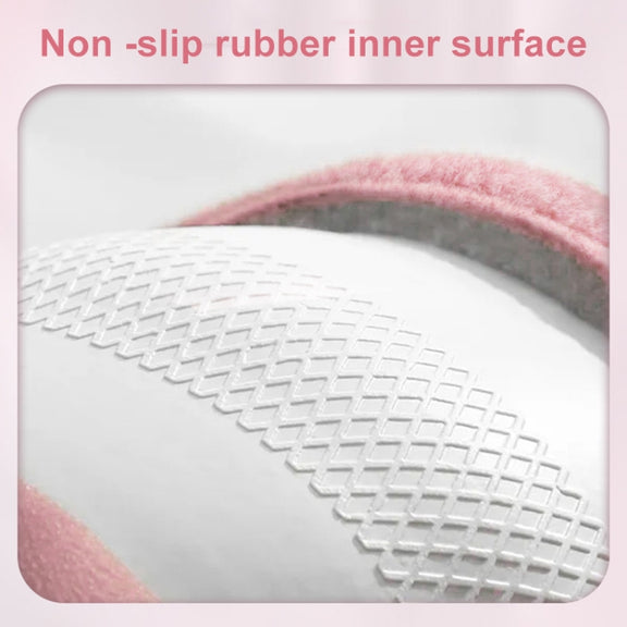 D Style Car Universal Cartoon Pattern Plush Warm Anti-skid Steering Wheel Cover, Diameter: 38cm (Pink)
