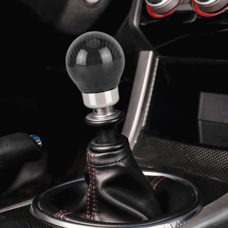 Car Carbon Fiber Pattern Gear Shift Knob Round Modified Gear Shift Head (Black) - Shift Knob by PMC TechLife | Online Shopping South Africa | PMC TechLife | Buy Now Pay Later Mobicred