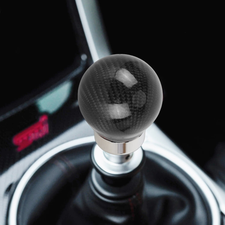 Car Carbon Fiber Pattern Gear Shift Knob Round Modified Gear Shift Head (Black) - Shift Knob by PMC TechLife | Online Shopping South Africa | PMC TechLife | Buy Now Pay Later Mobicred
