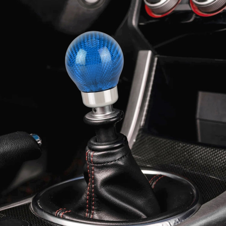Car Carbon Fiber Pattern Gear Shift Knob Round Modified Gear Shift Head (Blue) - Shift Knob by PMC TechLife | Online Shopping South Africa | PMC TechLife | Buy Now Pay Later Mobicred