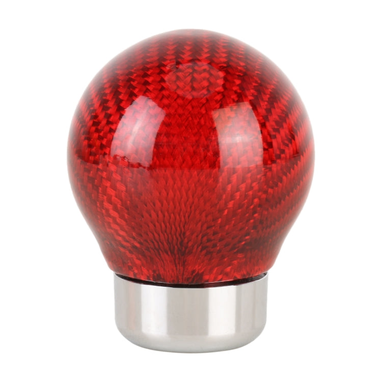 Car Carbon Fiber Pattern Gear Shift Knob Round Modified Gear Shift Head (Red) - Shift Knob by PMC TechLife | Online Shopping South Africa | PMC TechLife | Buy Now Pay Later Mobicred