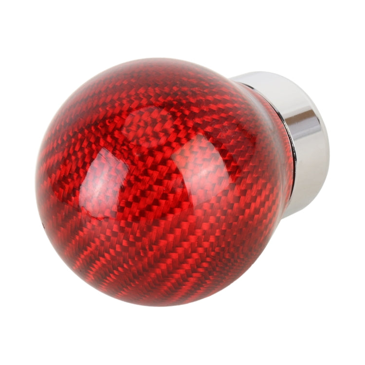 Car Carbon Fiber Pattern Gear Shift Knob Round Modified Gear Shift Head (Red) - Shift Knob by PMC TechLife | Online Shopping South Africa | PMC TechLife | Buy Now Pay Later Mobicred