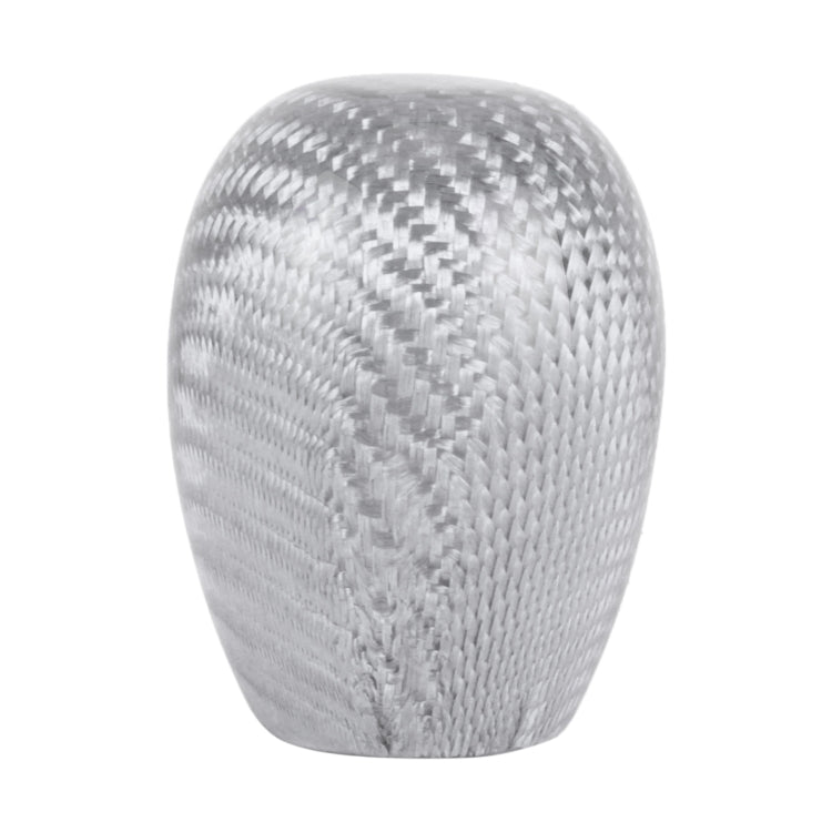 Car Carbon Fiber Pattern Gear Shift Knob Short Style Duck Egg Type Automatic Gear Head (Silver) - Shift Knob by PMC TechLife | Online Shopping South Africa | PMC TechLife | Buy Now Pay Later Mobicred