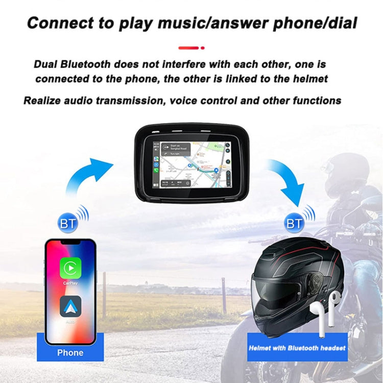 P502M Motorcycles Portable Waterproof 5 inch Wireless Carplay GPS Navigator - Electrical Instruments by PMC TechLife | Online Shopping South Africa | PMC TechLife | Buy Now Pay Later Mobicred