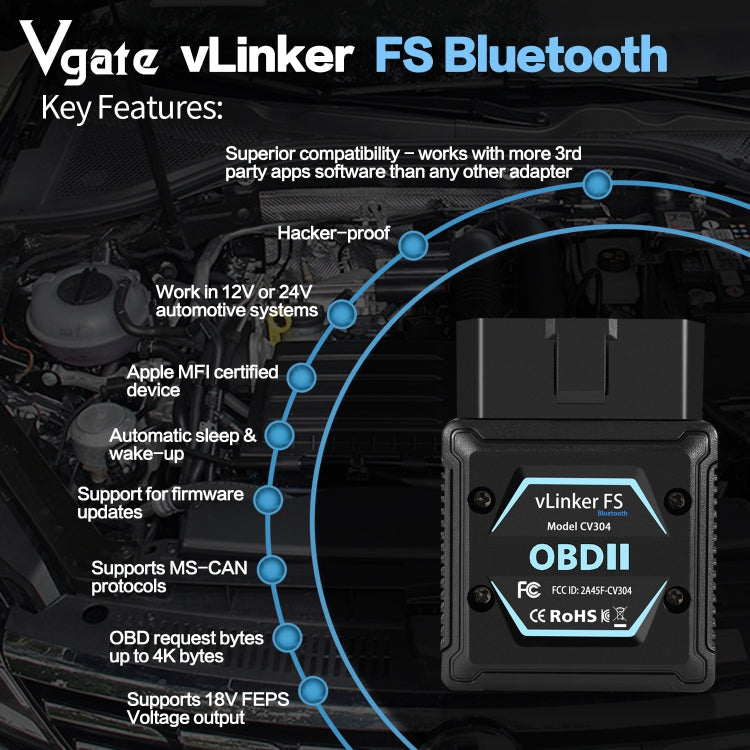 Vgate OBD2 Bluetooth Diagnostic Tool - free shipping - PMC Jewellery - Order now!