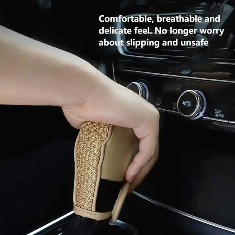 Universal Car PU + Ice Silk Gear Shift Knob Protective Cover (Black) - Shift Knob by PMC TechLife | Online Shopping South Africa | PMC TechLife | Buy Now Pay Later Mobicred