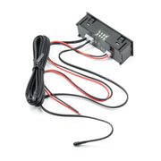 3 in 1 DC5-50V Car High-precision Electronic LED Luminous Clock + Thermometer + Voltmeter (Blue)